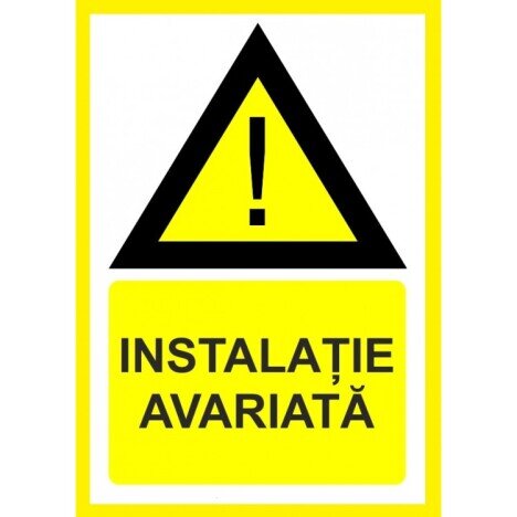 Placuta pentru instalatie avariata