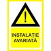 Placuta pentru instalatie avariata